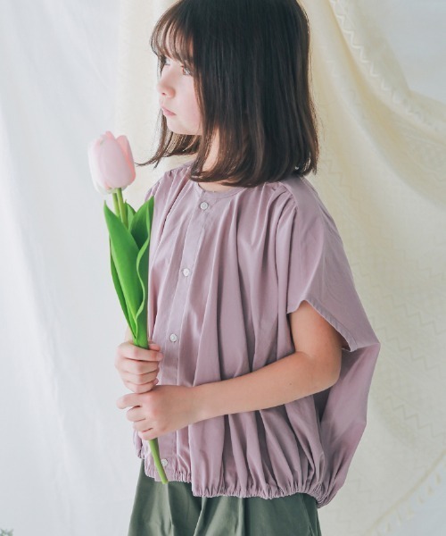 NHT（エヌエイチティー）の「NHT/エヌエイチティー バルーンブラウス（シャツ/ブラウス・キッズ・ラベンダー/ブラック/オフホワイト・160cm/140cm/130cm/120cm/150cm/110cm）」の3枚目の写真