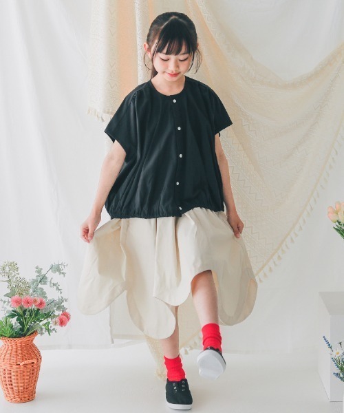 NHT（エヌエイチティー）の「NHT/エヌエイチティー バルーンブラウス（シャツ/ブラウス・キッズ・ラベンダー/ブラック/オフホワイト・160cm/140cm/130cm/120cm/150cm/110cm）」の7枚目の写真