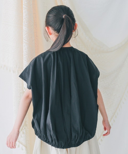 NHT（エヌエイチティー）の「NHT/エヌエイチティー バルーンブラウス（シャツ/ブラウス・キッズ・ラベンダー/ブラック/オフホワイト・160cm/140cm/130cm/120cm/150cm/110cm）」の6枚目の写真