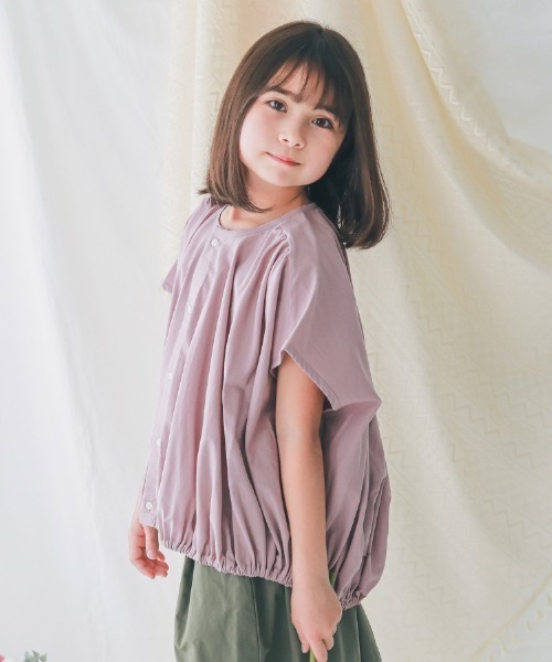 NHT（エヌエイチティー）の「NHT/エヌエイチティー バルーンブラウス（シャツ/ブラウス・キッズ・ラベンダー/ブラック/オフホワイト・160cm/140cm/130cm/120cm/150cm/110cm）」の10枚目の写真