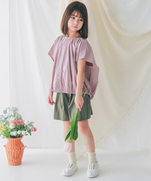 NHT（エヌエイチティー）の「NHT/エヌエイチティー バルーンブラウス（シャツ/ブラウス・キッズ・ラベンダー/ブラック/オフホワイト・160cm/140cm/130cm/120cm/150cm/110cm）」の12枚目の写真