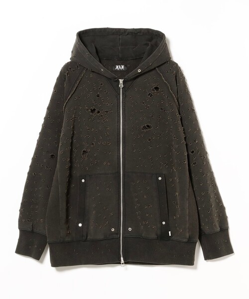 FAF(Fake As Flowers) / Dameged Zipup Hoodie（スウェット）｜FAF 