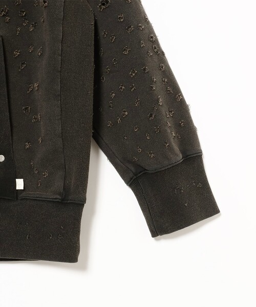FAF(フェイク アス フラワーズ)の「FAF(Fake As Flowers) / Dameged Zipup Hoodie(スウェット・メンズ・ブラック・M/L/S)」の5枚目の写真