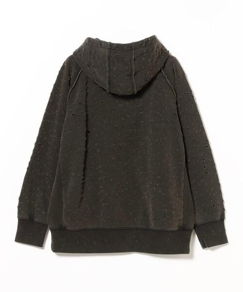 FAF(フェイク アス フラワーズ)の「FAF(Fake As Flowers) / Dameged Zipup Hoodie(スウェット・メンズ・ブラック・M/L/S)」の6枚目の写真