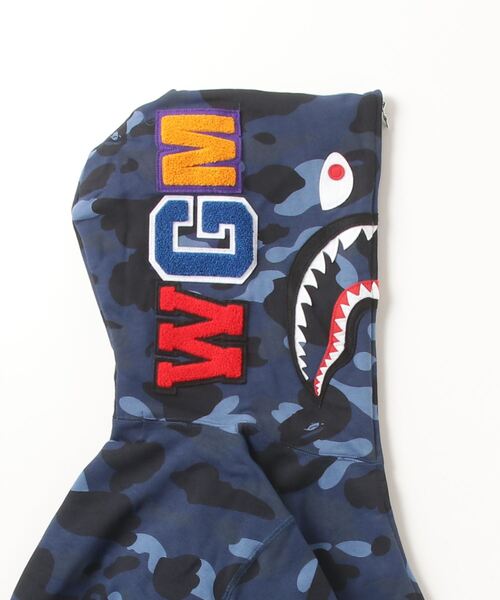 A BATHING APE Color Camo Shark フルジップフーディー｜関送込 A BATHING APE｜ABC CAMO SHARK HALF ZIP PULLOVER HOOD
