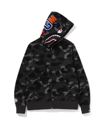 COLOR CAMO SHARK FULL ZIP HOODIE