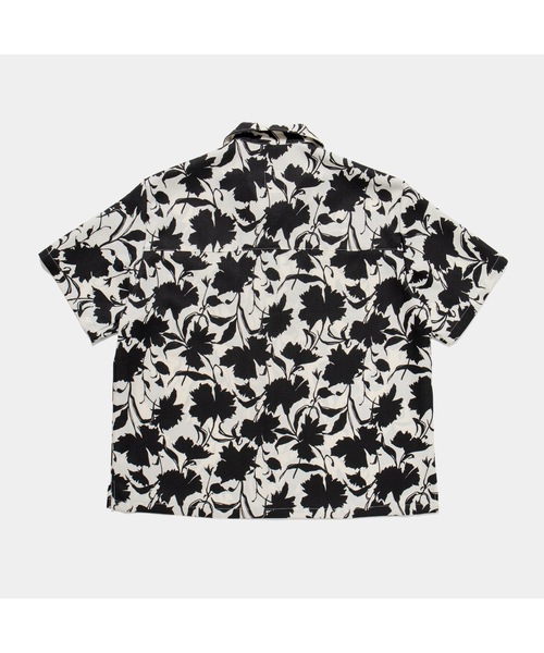 APPLEBUM 半袖シャツ 植物柄 黒 Leaf Motif” Oversize Aloha Shirt（シャツ/ブラウス
