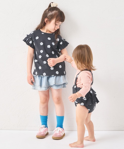 pairmanon（ペアマノン）の「【リンクコーデ】【さらっとワッフル】【ベビー】バックフリル サスペンダー付きブルマ（その他ベビーウェア・キッズ・ベージュ系その他/グリーン系その他/モカ/ブラック系その他・80/70）」の13枚目の写真