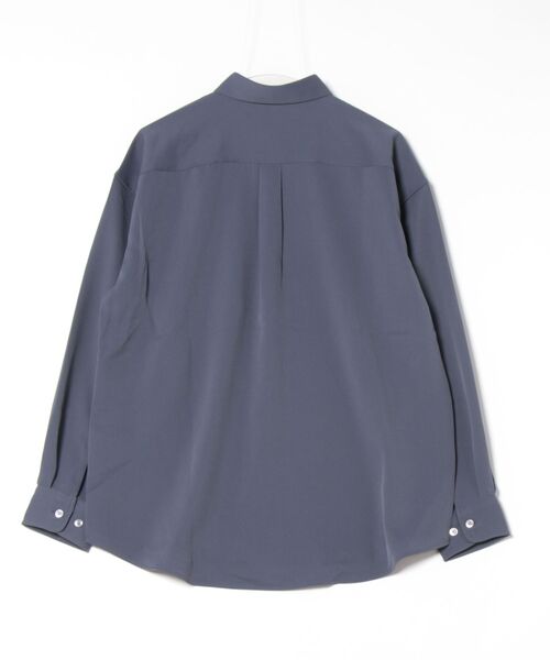 m.f.editorial（エムエフエディトリアル）の「シャツ メンズ 長袖 ストレッチ レギュラーカラー ゆったり オーバーサイズ （シャツ/ブラウス・メンズ・ライトグリーン/ブラック/ブルー/ホワイト・LARGE/MEDIUM）」の5枚目の写真