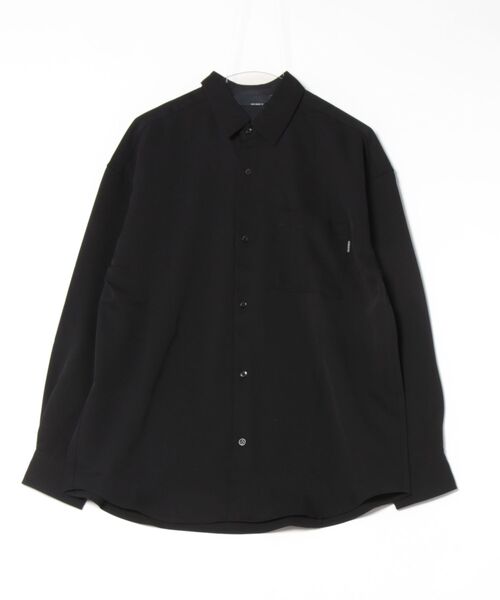 m.f.editorial（エムエフエディトリアル）の「シャツ メンズ 長袖 ストレッチ レギュラーカラー ゆったり オーバーサイズ （シャツ/ブラウス・メンズ・ライトグリーン/ブラック/ブルー/ホワイト・LARGE/MEDIUM）」の19枚目の写真