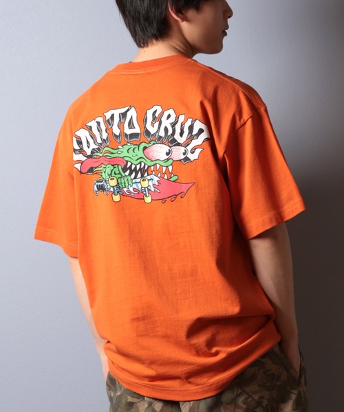 SANTA CRUZ（サンタクルーズ）の「【ムラサキスポーツ限定】SANTACRUZ/サンタクルーズ 半袖Tシャツ バックプリント 502252404（Tシャツ/カットソー・メンズ・ホワイト/オレンジ/ブラック・L/M/XL）」の3枚目の写真