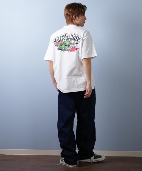 SANTA CRUZ（サンタクルーズ）の「【ムラサキスポーツ限定】SANTACRUZ/サンタクルーズ 半袖Tシャツ バックプリント 502252404（Tシャツ/カットソー・メンズ・ホワイト/オレンジ/ブラック・L/M/XL）」の9枚目の写真