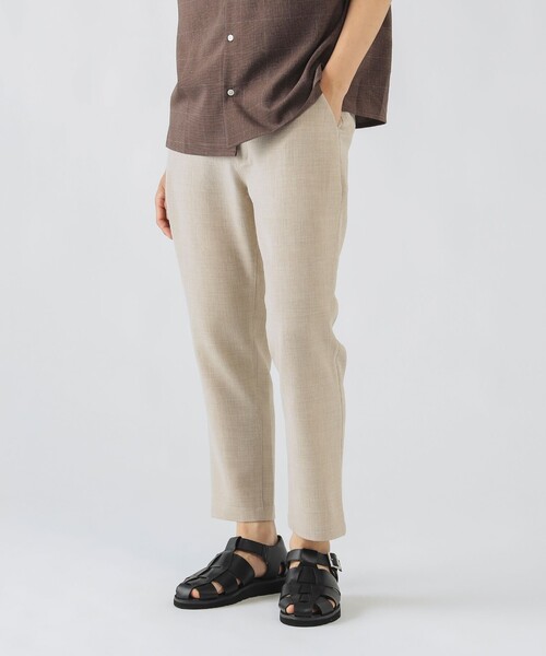 BEAMS HEART（ビームスハート）の「アンクル メランジ テーパード パンツ【吸水速乾】（その他パンツ・メンズ・ネイビー/ベージュ/カーキ/インディゴブルー・S/M/L/XL）」の2枚目の写真