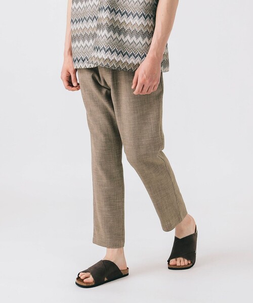 BEAMS HEART（ビームスハート）の「アンクル メランジ テーパード パンツ【吸水速乾】（その他パンツ・メンズ・ネイビー/ベージュ/カーキ/インディゴブルー・S/M/L/XL）」の3枚目の写真