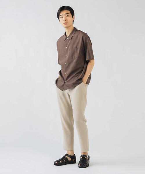 BEAMS HEART（ビームスハート）の「アンクル メランジ テーパード パンツ（その他パンツ・メンズ・ネイビー/ベージュ/カーキ/インディゴブルー・S/M/L/XL）」の17枚目の写真