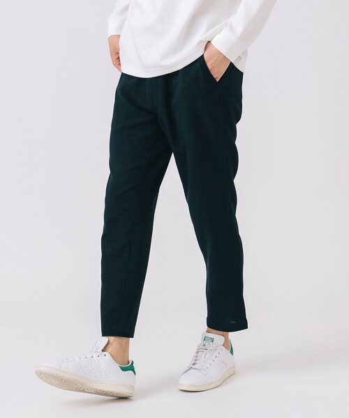 BEAMS HEART（ビームスハート）の「アンクル メランジ テーパード パンツ【吸水速乾】（その他パンツ・メンズ・ネイビー/ベージュ/カーキ/インディゴブルー・S/M/L/XL）」の12枚目の写真