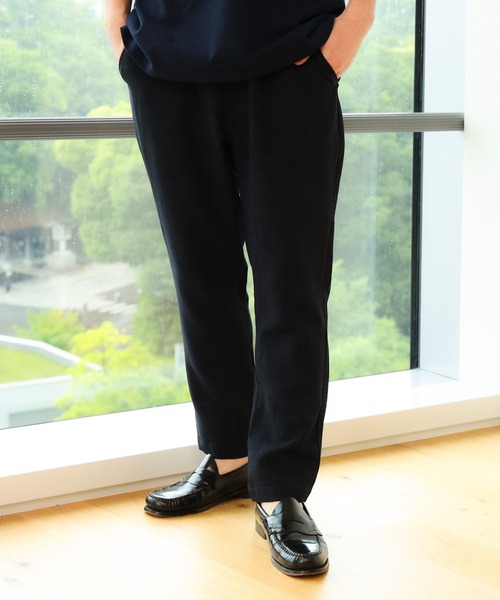 BEAMS HEART（ビームスハート）の「アンクル メランジ テーパード パンツ【吸水速乾】（その他パンツ・メンズ・ネイビー/ベージュ/カーキ/インディゴブルー・S/M/L/XL）」の5枚目の写真