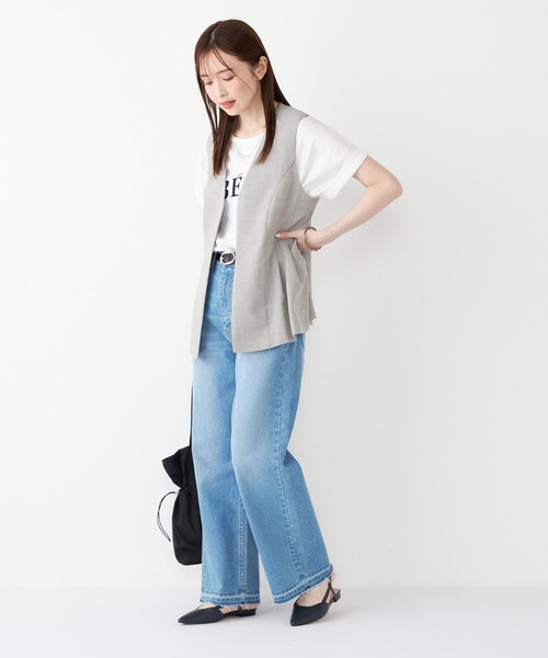 SHIPS Colors（シップス カラーズ）の「SHIPS Colors:ルーズ ストレート デニム◇（デニムパンツ・レディース・グレー/ライトブルー・X-SMALL/SMALL/MEDIUM）」の14枚目の写真