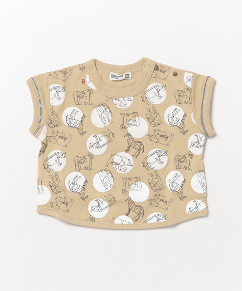 RAGMART(ラグマート)の「動物プリントTシャツ(Tシャツ/カットソー・キッズ・ベージュ/オフホワイト・90cm/95cm/80cm)」の3枚目の写真