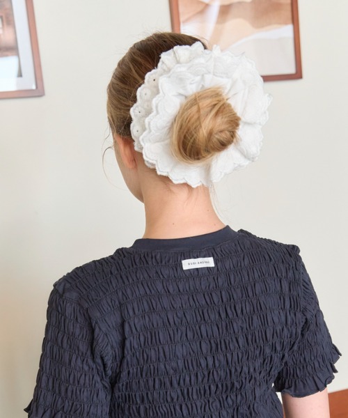 RUBY AND YOU（ルビーアンドユー）の「［select］Wレースシュシュ（シュシュ・レディース・ホワイト・FREE）」の6枚目の写真