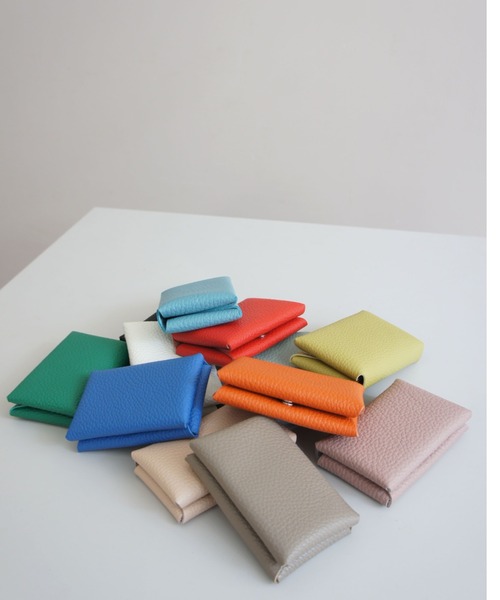 TIDEWAY（タイドウェイ）の「MONTH ITALY LEATHER CARD CASE / 名刺入れ（名刺入れ・レディース・ホワイト/ブラック/レッド/ターコイズブルー/ライム/オレンジ/ブルー/グリーン/ミント/ピンクベージュ/ライトベージュ/グレイッシュベージュ・FREE）」の16枚目の写真