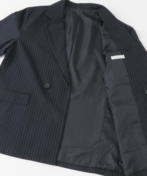 SENSE OF PLACE by URBAN RESEARCH（センスオブプレイスバイアーバンリサーチ）の「『セットアップ対応』ピンストライプルーズテーラードジャケット（その他アウター・メンズ・ネイビー/ブラック・LARGE/MEDIUM）」の17枚目の写真