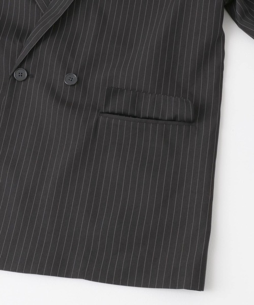 SENSE OF PLACE by URBAN RESEARCH（センスオブプレイスバイアーバンリサーチ）の「『セットアップ対応』ピンストライプルーズテーラードジャケット（その他アウター・メンズ・ネイビー/ブラック・LARGE/MEDIUM）」の20枚目の写真