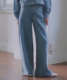 KOBE LETTUCE | ツイードデニムワイドパンツ(デニムパンツ)