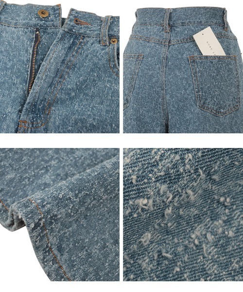 KOBE LETTUCE（コウベレタス）の「ツイードデニムワイドパンツ（デニムパンツ・レディース・ブルー/ライトブルー・PM/M）」の10枚目の写真