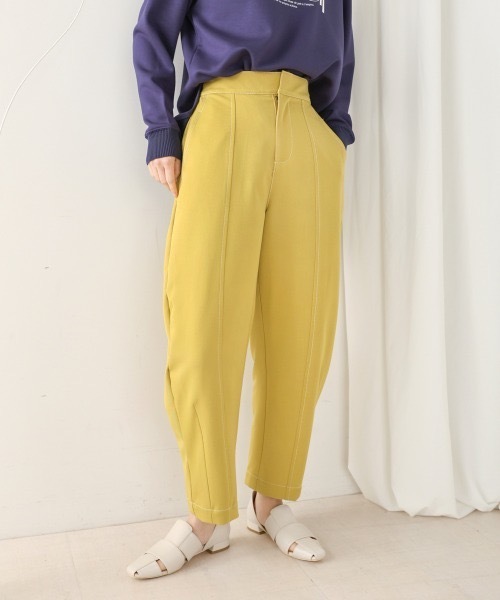 Bou Jeloud(ブージュルード)の「カーブラインパンツ(その他パンツ・レディース・イエロー/ベージュ・MEDIUM)」の2枚目の写真