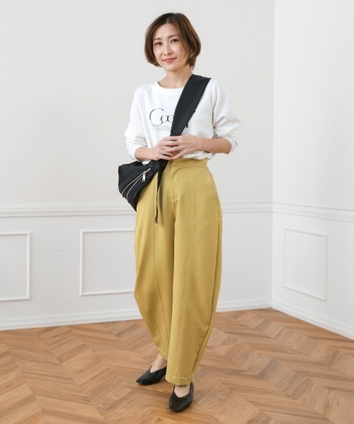 Bou Jeloud(ブージュルード)の「カーブラインパンツ(その他パンツ・レディース・イエロー/ベージュ・MEDIUM)」の14枚目の写真