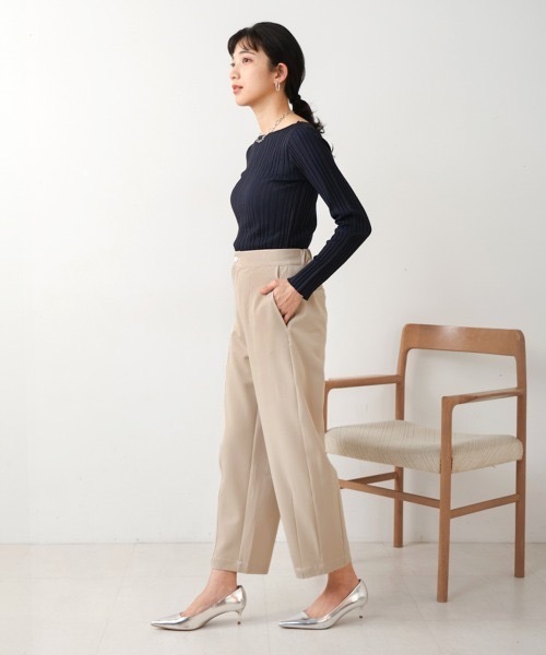 Bou Jeloud(ブージュルード)の「カーブラインパンツ(その他パンツ・レディース・イエロー/ベージュ・MEDIUM)」の4枚目の写真
