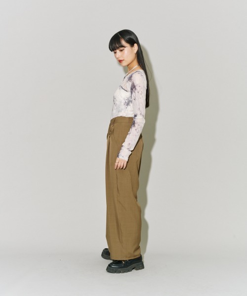 terrace(テラス)の「プリントチュールトップ(Tシャツ/カットソー・レディース・ブラック系その他/ホワイト系その他2/ホワイト系その他・MEDIUM)」の5枚目の写真