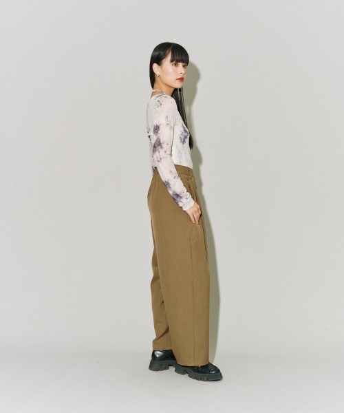 terrace(テラス)の「プリントチュールトップ(Tシャツ/カットソー・レディース・ブラック系その他/ホワイト系その他2/ホワイト系その他・MEDIUM)」の7枚目の写真