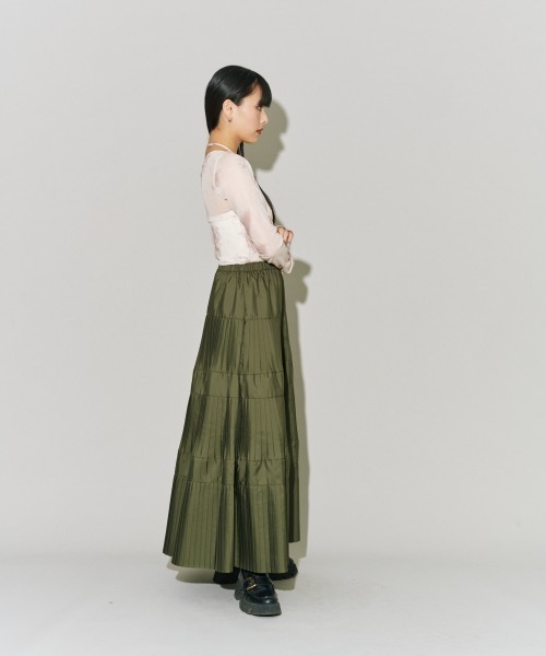 terrace(テラス)の「プリントチュールトップ(Tシャツ/カットソー・レディース・ブラック系その他/ホワイト系その他2/ホワイト系その他・MEDIUM)」の12枚目の写真