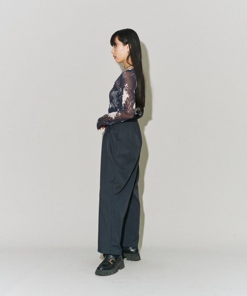 terrace(テラス)の「プリントチュールトップ(Tシャツ/カットソー・レディース・ブラック系その他/ホワイト系その他2/ホワイト系その他・MEDIUM)」の16枚目の写真