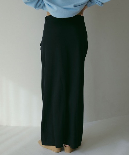 セール】サイドランダムギャザーロングスカート（スカート