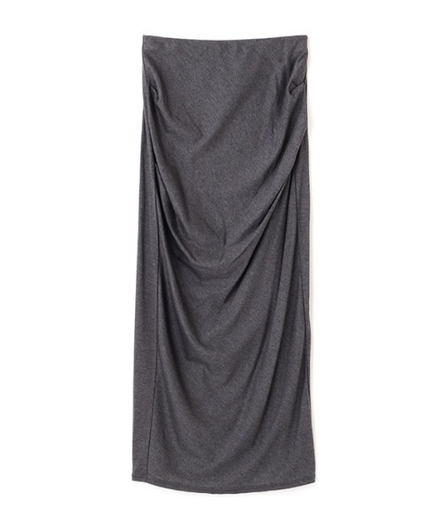 ETRE TOKYO（エトレトウキョウ）の「サイドランダムギャザーロングスカート（スカート・レディース・グレー/ネイビー・S/M）」の12枚目の写真