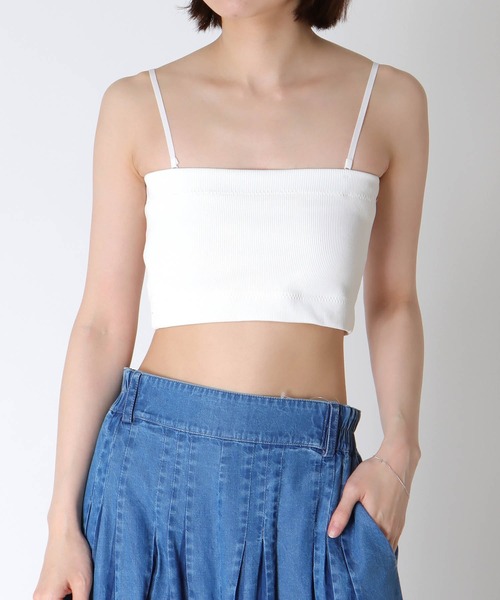 Three Four Time(スリーフォータイム)の「ストラップ付きバンドゥ(その他トップス・レディース・ブラック/オフホワイト・FREE)」の2枚目の写真