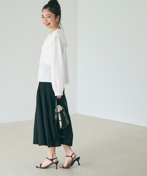 coca(coca)(コカ)の「ビックカラーブラウス(シャツ/ブラウス・レディース・ホワイト・M/L)」の5枚目の写真