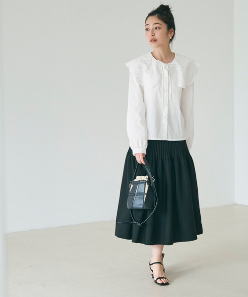 coca(coca)(コカ)の「ビックカラーブラウス(シャツ/ブラウス・レディース・ホワイト・M/L)」の6枚目の写真