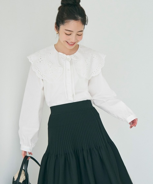 coca(coca)(コカ)の「ビックカラーブラウス(シャツ/ブラウス・レディース・ホワイト・M/L)」の7枚目の写真