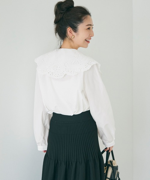 coca(coca)(コカ)の「ビックカラーブラウス(シャツ/ブラウス・レディース・ホワイト・M/L)」の8枚目の写真