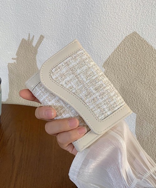 セール】Liaa/ツイード柄 三つ折り ミニ財布 A18556（財布）｜tone