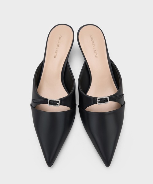 【未使用】CHARLES & KEITH ブラック ポインテッドトゥ ミュール CHARLES & KEITH ブラックポインテッドトゥミュール - メルカリ
