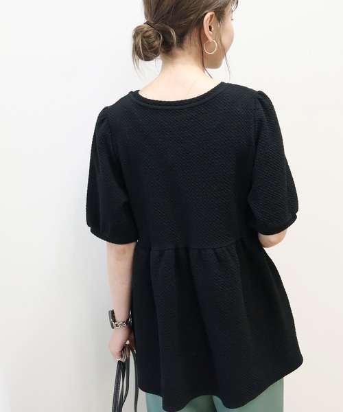 AMERICAN HOLIC（アメリカンホリック）の「フクレジャガードペプラムプルオーバー（その他トップス・レディース・ブラック/アイボリー・L/M）」の5枚目の写真