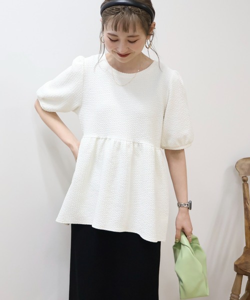 AMERICAN HOLIC（アメリカンホリック）の「フクレジャガードペプラムプルオーバー（その他トップス・レディース・ブラック/アイボリー・L/M）」の17枚目の写真