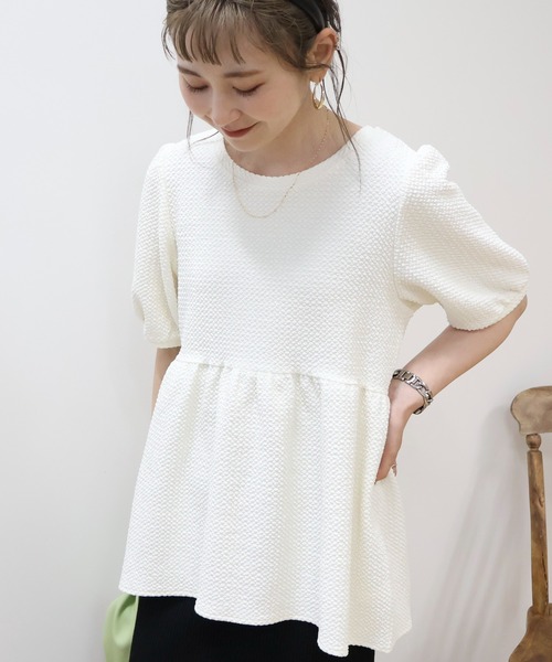 AMERICAN HOLIC（アメリカンホリック）の「フクレジャガードペプラムプルオーバー（その他トップス・レディース・ブラック/アイボリー・L/M）」の19枚目の写真