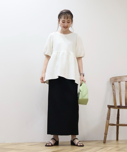 AMERICAN HOLIC（アメリカンホリック）の「フクレジャガードペプラムプルオーバー（その他トップス・レディース・ブラック/アイボリー・L/M）」の22枚目の写真