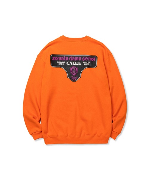 CALEE(キャリー)の「S.V.D.S.H LOGO CREW NECK SW <NATURALLY PAINT DESIGN>(スウェット・メンズ・ブラック/オレンジ/ホワイト/ブルー・SMALL/LARGE/X-LARGE/MEDIUM/XX-LARGE)」の4枚目の写真